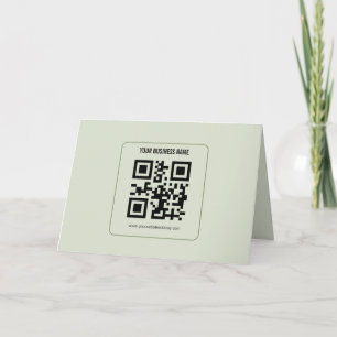 Individuelles QR-Code-Geschäftsname-Vorlage Dankeskarte