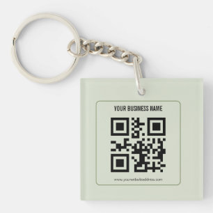 Individuelles QR-Code-Geschäftsname-Vorlage Schlüsselanhänger