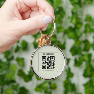 Individuelles QR-Code-Geschäftsname-Vorlage Schlüsselanhänger