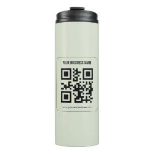 Individuelles QR-Code-Geschäftsname-Vorlage Thermosbecher