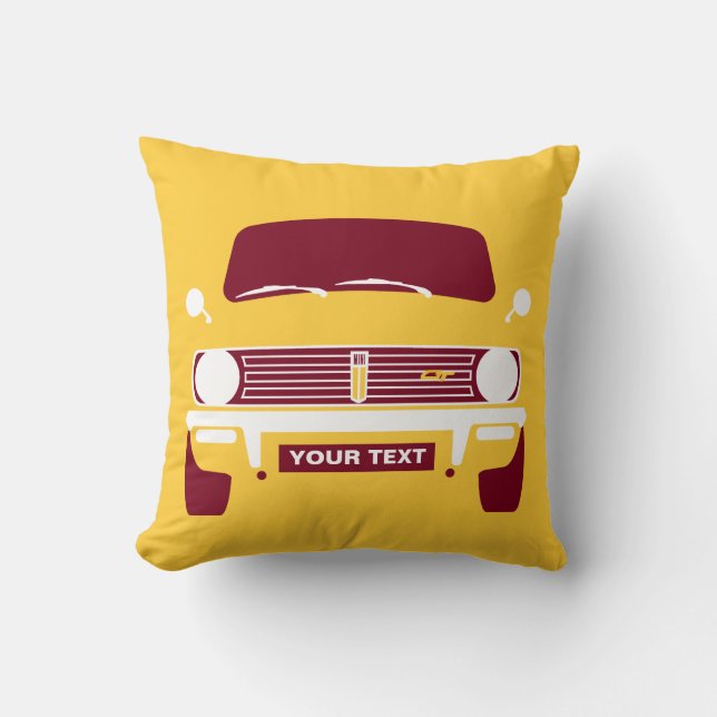 Individuelles Retro Classic Mini Club Auto Kissen (Vorderseite)