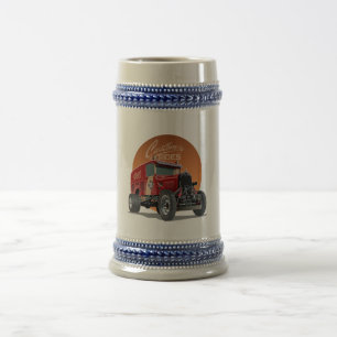 Individuelles Retro-Rennwagenkonzept Bierglas