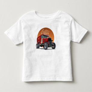 Individuelles Retro-Rennwagenkonzept Kleinkind T-shirt