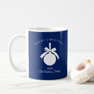 Individuelles Saphirblau-Weiß-Rustic-Ornament-Gesc Kaffeetasse