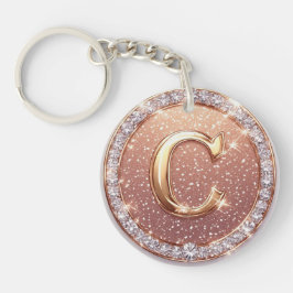 Individuelles Stil-Monogramm C Buchstabe Geschenki Schlüsselanhänger