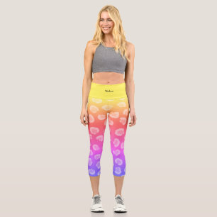 Individuelles Training bunter Gradientenleopard st Capri Leggings