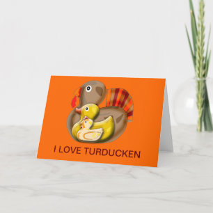 Individuelles Turducken-Design Feiertagskarte