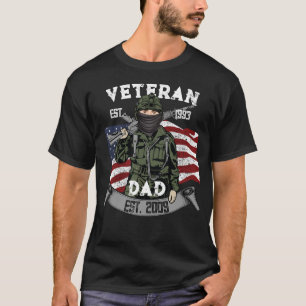 Individuelles Vatertagsgeschenk für Veteranen Vate T-Shirt