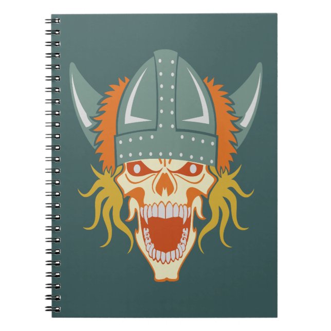 Individuelles VIKING-Skull-Notebook Notizblock (Vorderseite)