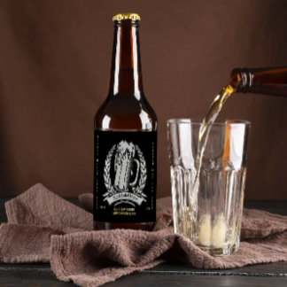 Individuelles Vintage Professional Schwarz Bierflaschenetikett