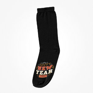Individuelles Vintage Silvester Design Einzigartig Socken