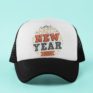 Individuelles Vintage Silvester Design Einzigartig Truckerkappe