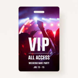 Individuelles VIP All Access Concept Pass Abzeiche Ausweis