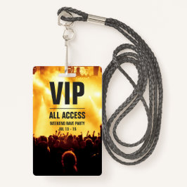 Individuelles VIP All Access Concept Pass Abzeiche Ausweis