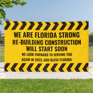 Individuelles Wir sind Florida Starkes Bauwesen Banner