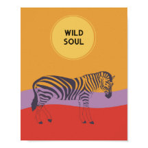 Individuelles zebra modernes, helles Safari-Poster