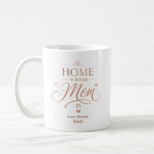 Individuelles Zuhause ist, wo Mama ist Rose Gold T Kaffeetasse