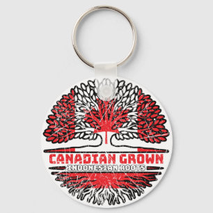 Indonesia Indonesian Canadian Canada Tree Roots Schlüsselanhänger