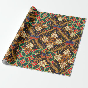 Indonesian batik motive with very Detail Plan Geschenkpapier