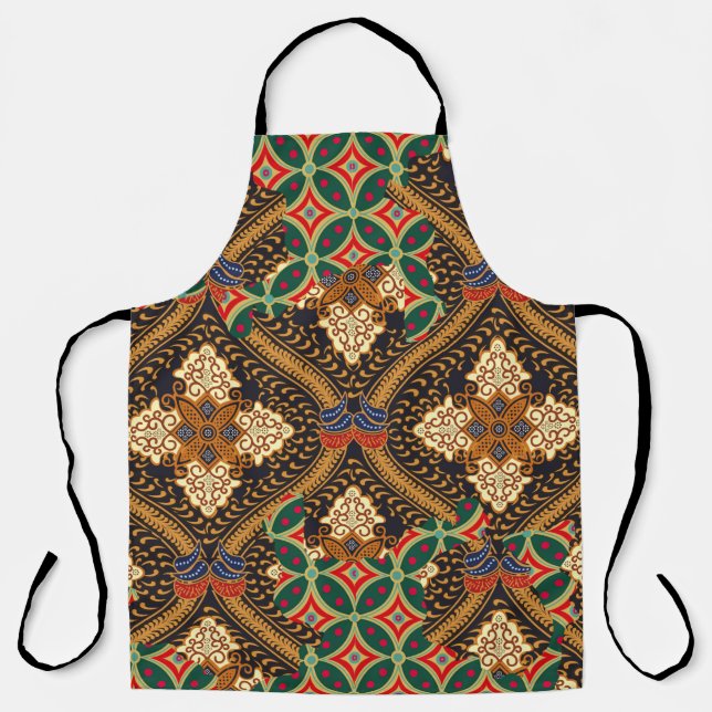 Indonesian batik motive with very Detail Plan Schürze (Vorderseite)