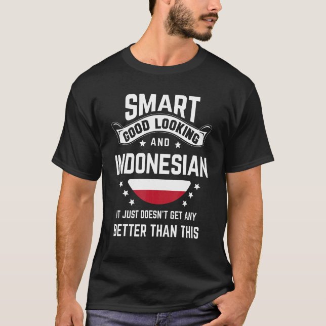 Indonesian Flag Native Pride  Indonesian Roots T-Shirt (Vorderseite)