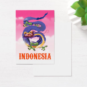 Indonésie Dragon poster de voyage rétro