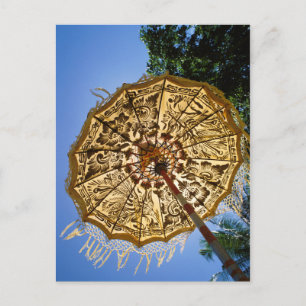Indonesien, Bali   Tempel-Schirm Postkarte