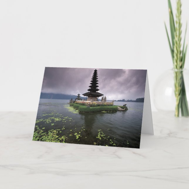 Indonesien, Bali, Ulun Danu-Tempel. Karte (Vorderseite)