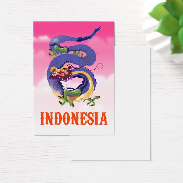 Indonesien Dragon Retroposter (Schreibtisch)