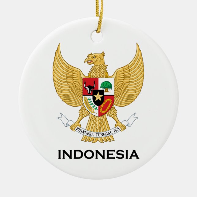 INDONESIEN - Emblem/Flagge/Wappen/Symbol Keramikornament (Vorne)