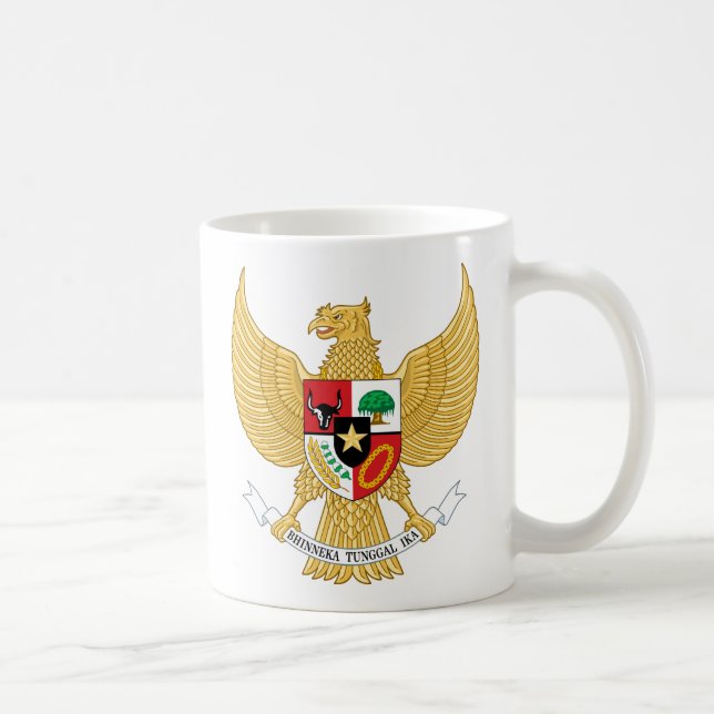 Indonesien-Emblem Kaffeetasse (Rechts)