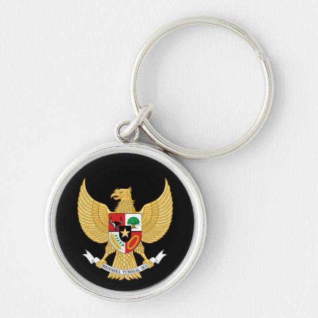 Indonesien-Emblem Schlüsselanhänger (Vorne)