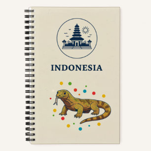 Indonesien-Erbe & Komodo-Drache Fotoarchiv Notizbuch