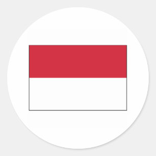 Indonesien FLAG International Runder Aufkleber