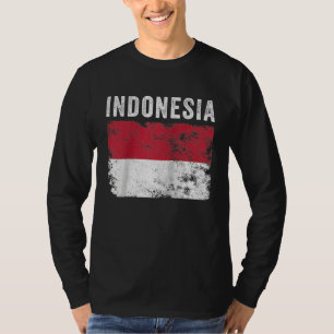 Indonesien-Flagge Bedrängte Männer Frauen Kinder I T-Shirt
