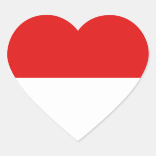 Indonesien-Flaggen-Herz-Aufkleber Herz-Aufkleber
