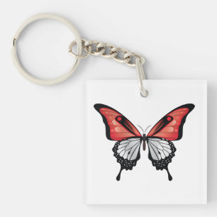 Indonesien Frack Butterfly Flag Schlüsselanhänger