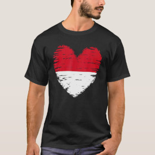 Indonesien Herzerkrankung Indonesien Herzöge Flagg T-Shirt