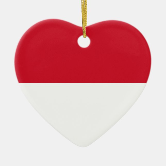 Indonesien - Indonesische Flagge Keramik Ornament (Vorne)