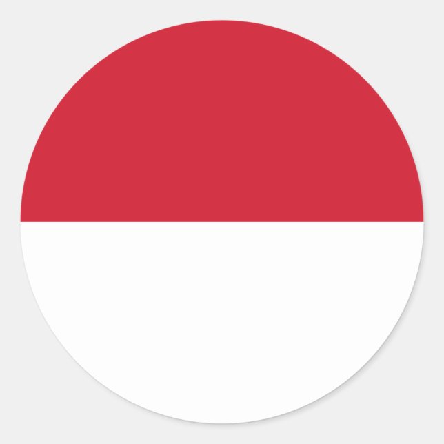 Indonesien - indonesische Flagge Runder Aufkleber (Vorderseite)