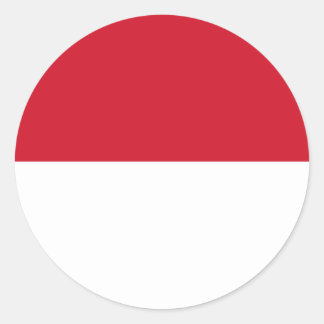 Indonesien - indonesische Flagge Runder Aufkleber