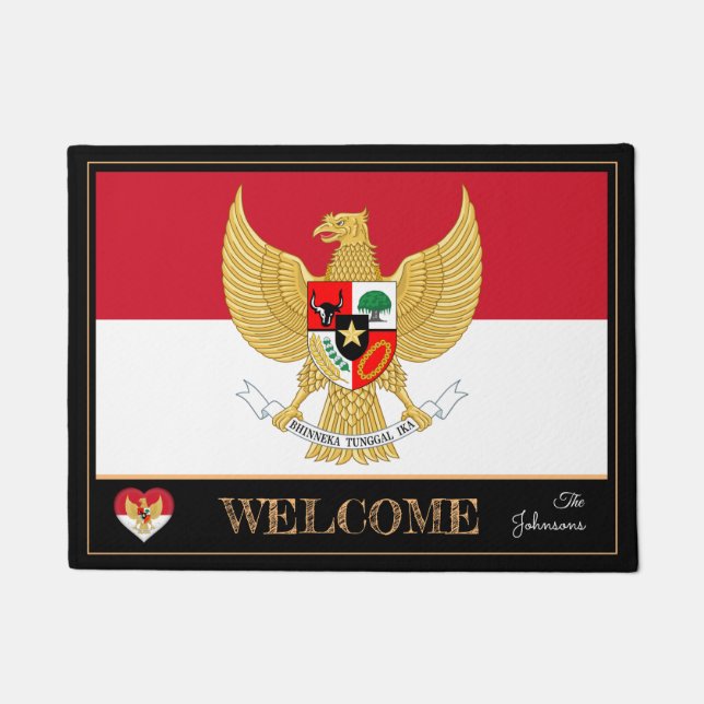 Indonesien & Indonesische Flaggenmatten/Sport Will Fußmatte (Vorderseite)