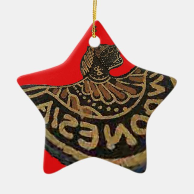 Indonesien Javanese Shadow Puppet Kulturkunst Keramik Ornament (Vorne)