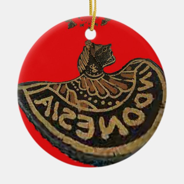 Indonesien Javanese Shadow Puppet Kulturkunst Keramikornament (Vorne)