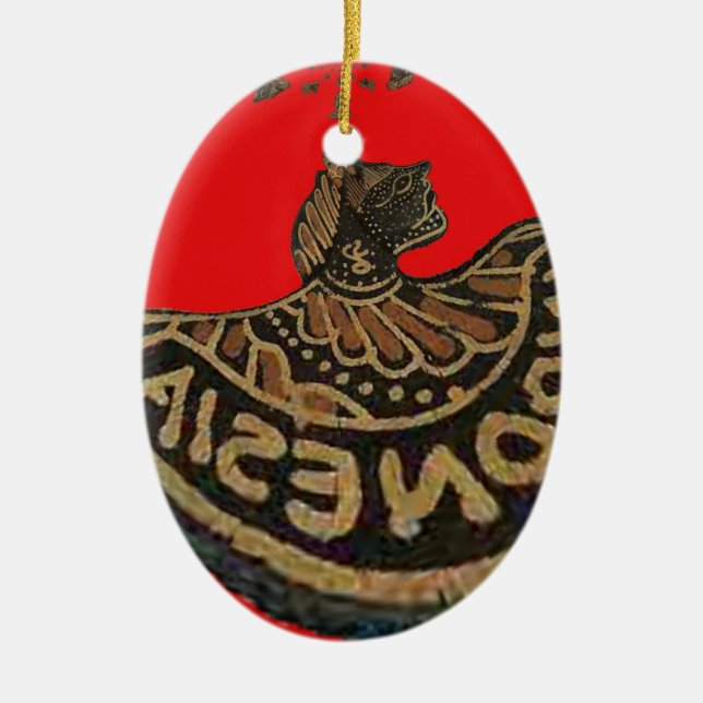 Indonesien Javanese Shadow Puppet Kulturkunst Keramikornament (Vorne)