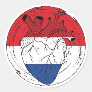 Indonesien Koningsdag Niederlande Runder Aufkleber