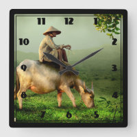 Indonesien Landschaftliche Landschaft mit Buffalo 