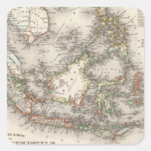 Indonesien, Malaysia Quadratischer Aufkleber