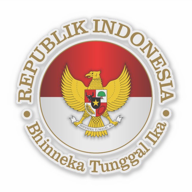 Indonesien (rd) aufkleber (Vorderseite)