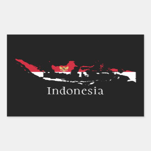 Indonesien Rechteckiger Aufkleber